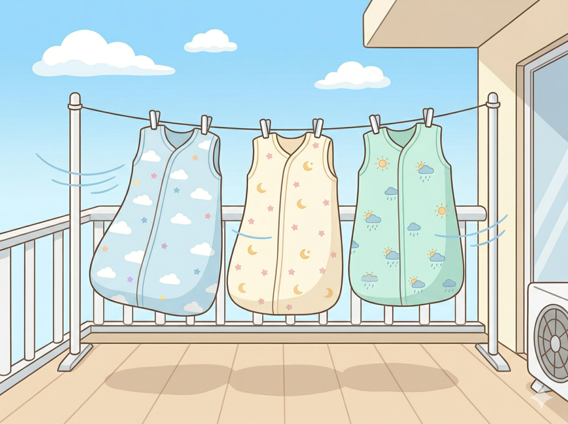 スリーパーは洗い替え用に２～３枚準備を