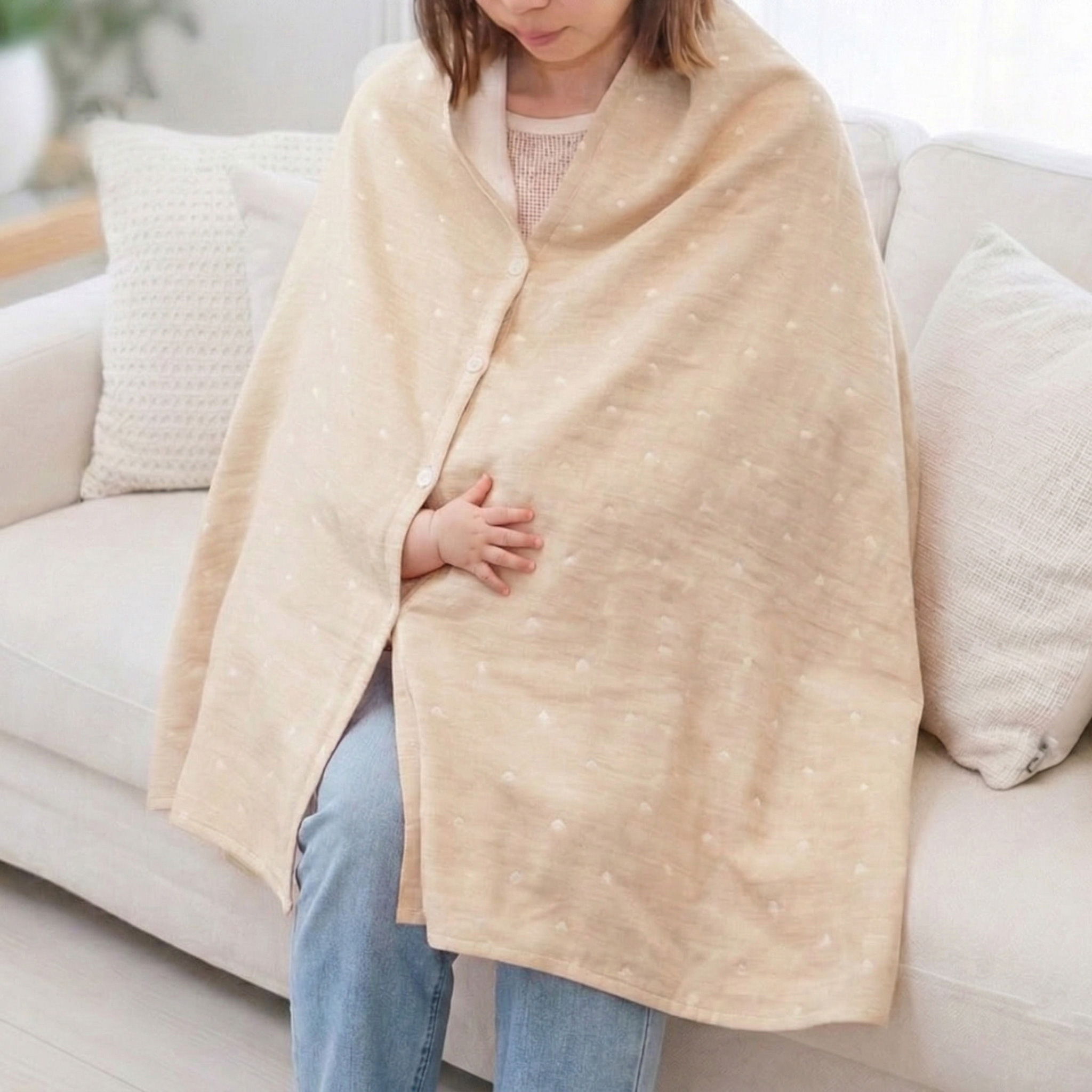 BabyGooseのオーガニックコットンのマルチ授乳ケープ