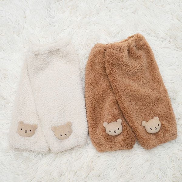 もこもこカワイイくまさんのレッグウォーマー